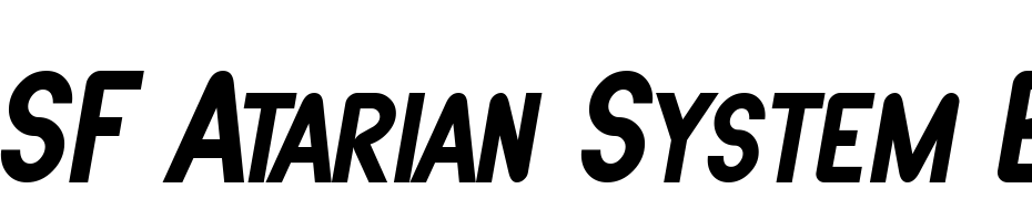 SF Atarian System Bold Italic Font Download Free